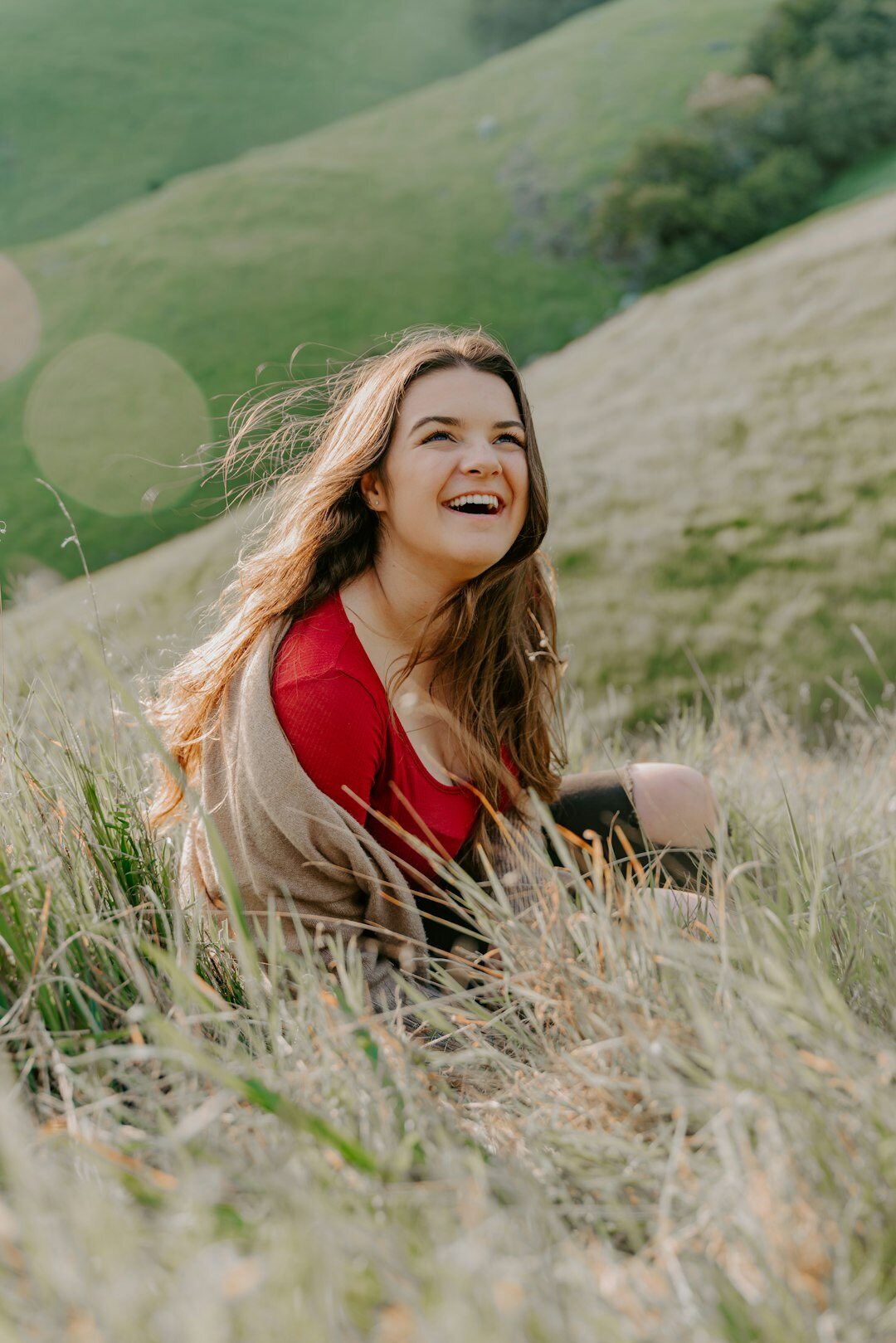 person smiling in nature